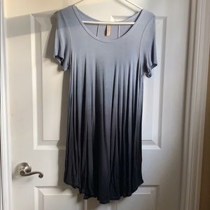 Blue ombré swing mini dress